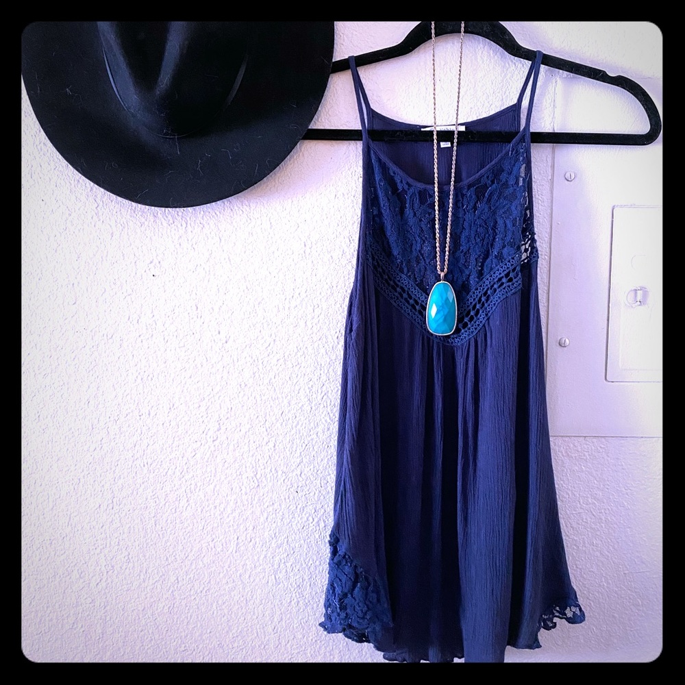 Royal Blue Flowy Tank